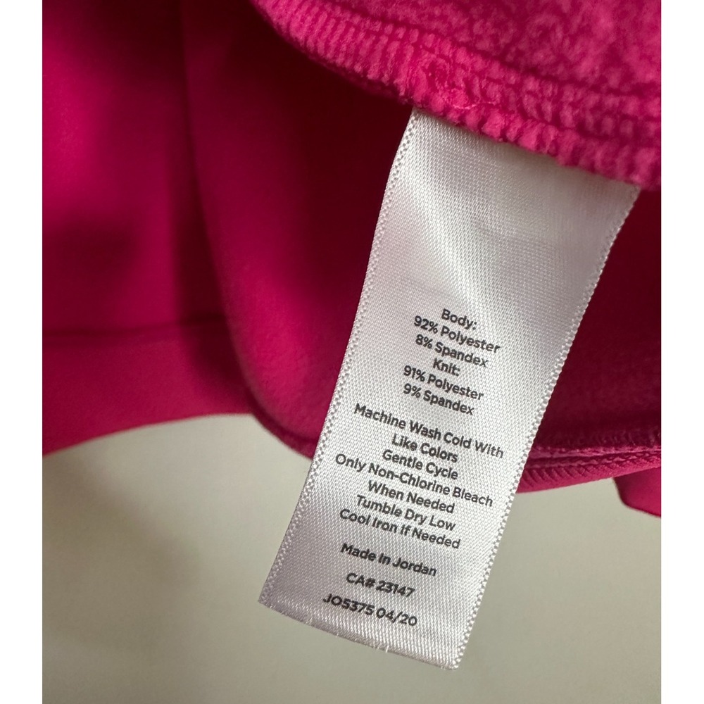 T by Talbots Pink Scuba Full Zip Jacket Mock Neck Plus Size 3X Stretch Pockets - Picture 7 of 12